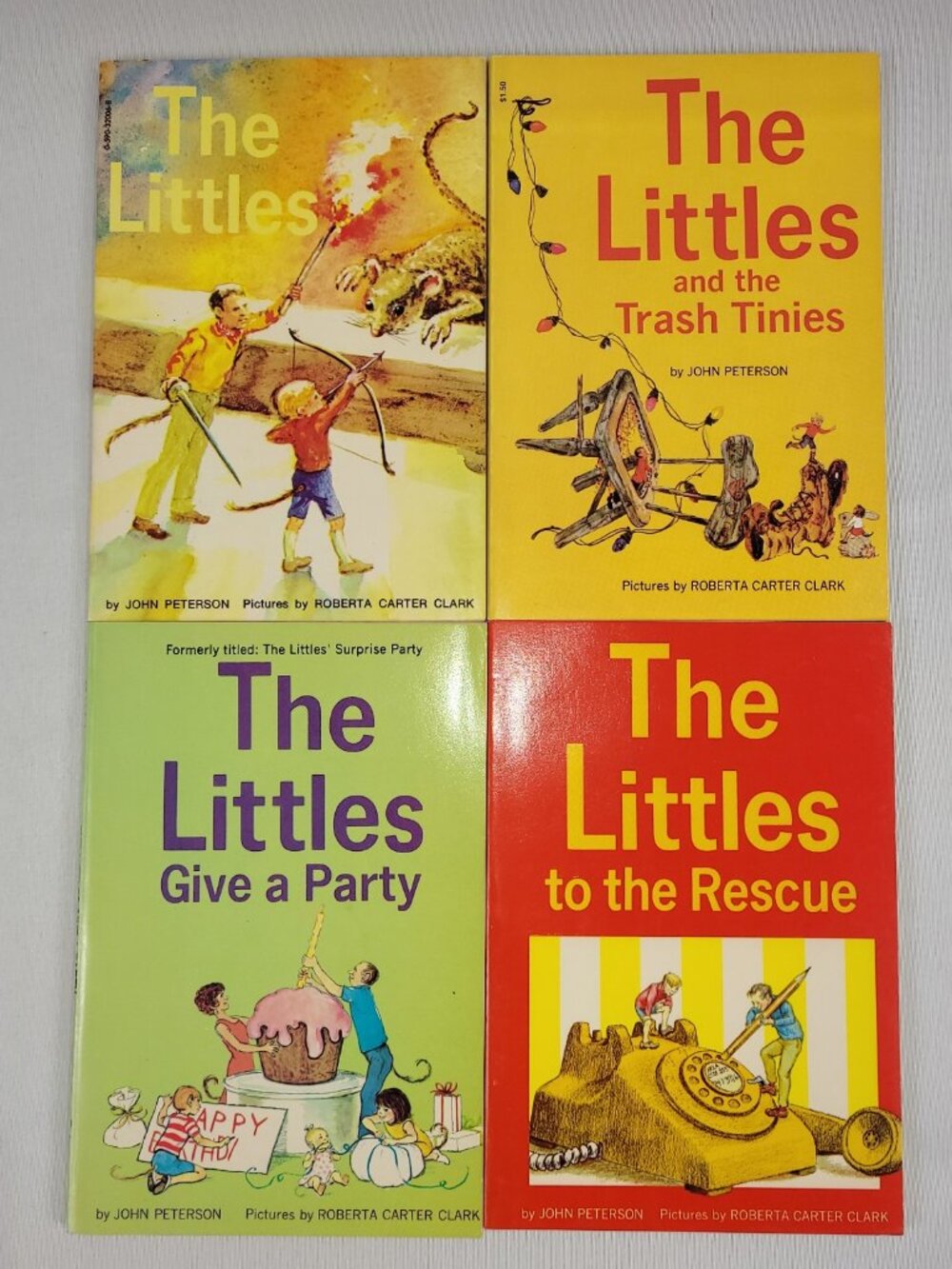 The Littles Treasury John Peterson 1970s Vintage 4 Softcover Book Box Set